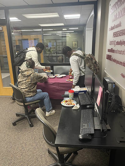 Students gather during a previous Grad Bash event