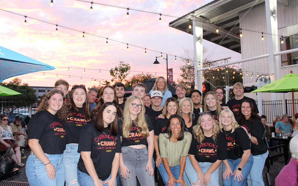 Group of students pose together for SIU AMA week