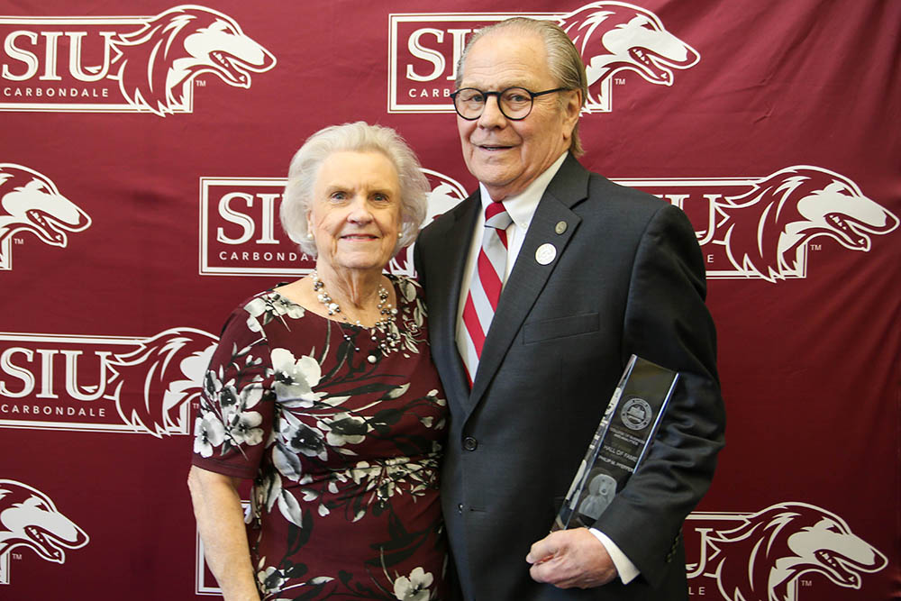 Phil Pfeffer poses with wife Pam